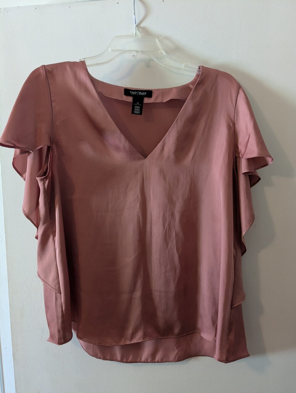White House Black Market Flutter Sleeve Top
